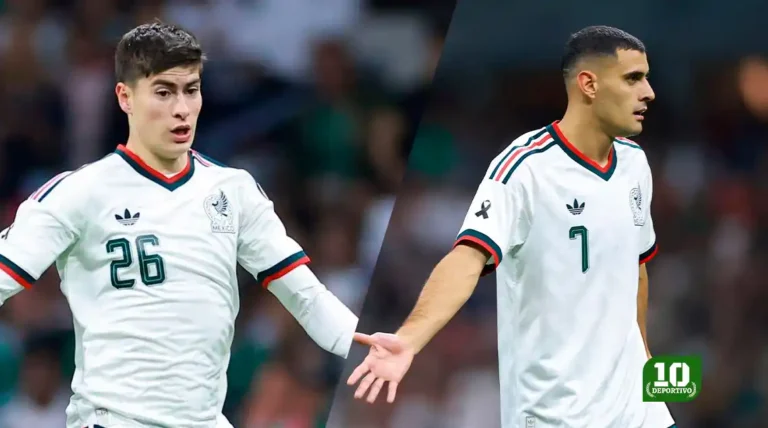 Armando González y Germán Berterame con el uniforme de la selección mexicana