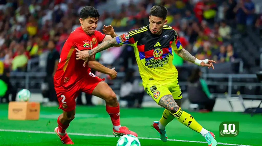 América vence 2-1 al Toluca con doblete de Brian Rodríguez
