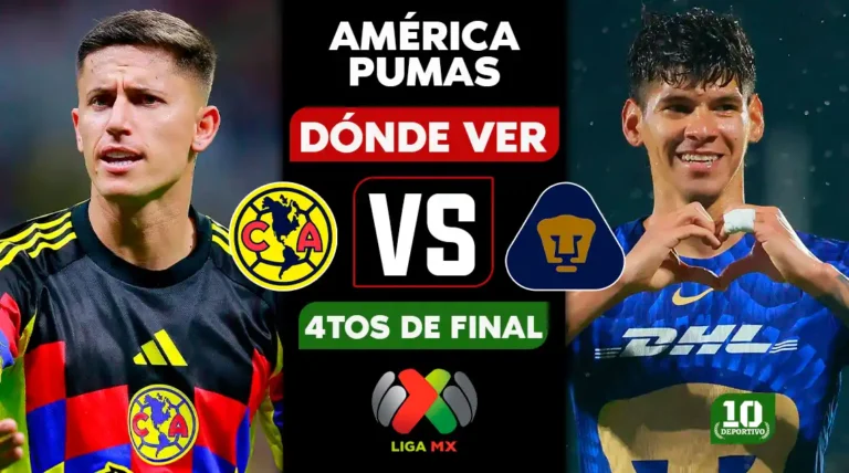 América vs Pumas: horario, canal y dónde ver EN VIVO la ida de Cuartos de Final del Clausura 2026