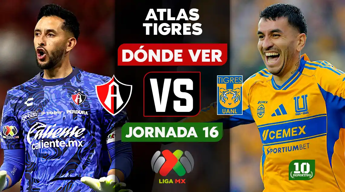 Atlas vs Tigres: horario, canal y dónde ver EN VIVO la Jornada 16