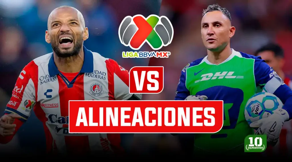 Atlético San Luis vs Pumas hoy: alineaciones probables de la Jornada 15 del Clausura 2026