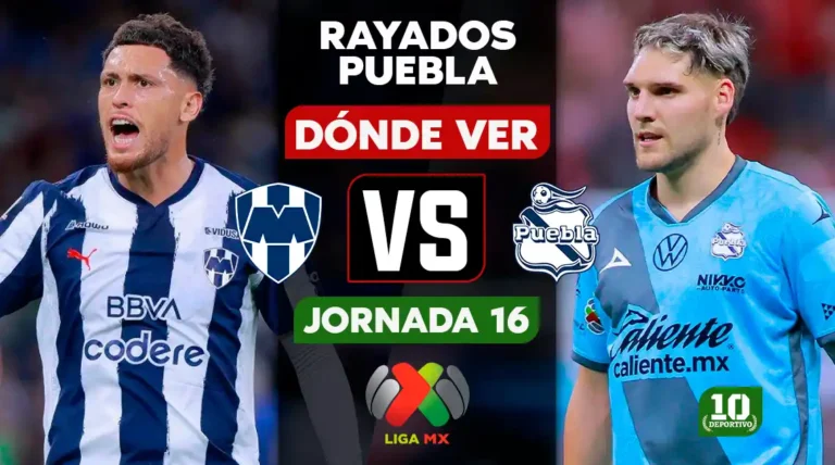 Monterrey vs Puebla hoy: horario, canal y dónde ver EN VIVO la Jornada 16