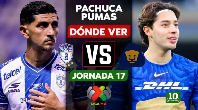 Pachuca vs Pumas HOY: horario, canal y dónde ver EN VIVO la Jornada 17 del Clausura 2026