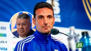 Lionel Scaloni durante conferencia de prensa mientras analiza su futuro en la Selección Argentina